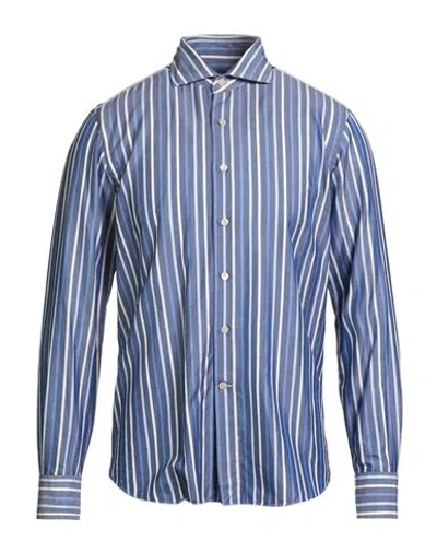 Alessandro Gherardi Man Shirt Midnight Blue Size 15 ¾ Cotton