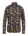 Alessandro Gherardi Man Shirt Midnight Blue Size 17 Cotton