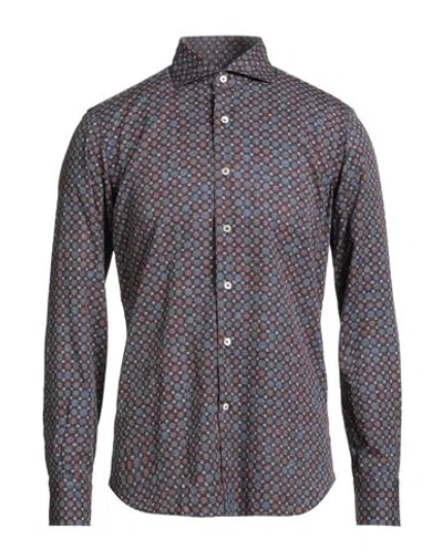 Alessandro Gherardi Man Shirt Midnight Blue Size 16 Cotton