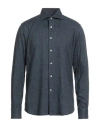 Alessandro Gherardi Man Shirt Midnight Blue Size 16 ½ Cotton In Blue