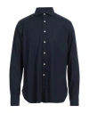Alessandro Gherardi Man Shirt Midnight Blue Size L Cotton In Blue
