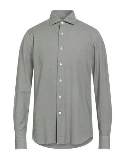Alessandro Gherardi Man Shirt Military Green Size 15 ¾ Cotton