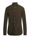 Alessandro Gherardi Man Shirt Military Green Size 15 Cotton In Green