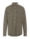 Alessandro Gherardi Man Shirt Military Green Size L Cotton