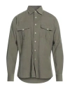 Alessandro Gherardi Man Shirt Military Green Size M Cotton In Green