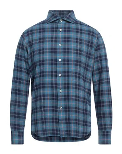 Alessandro Gherardi Man Shirt Navy Size 15 ½ Cotton