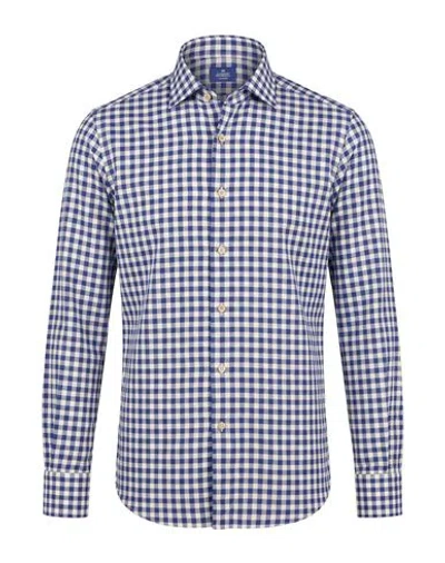 Alessandro Gherardi Man Shirt Navy Size 15 Cotton In Multi