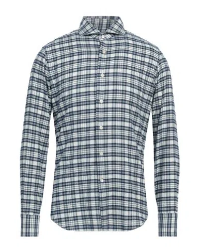 Alessandro Gherardi Man Shirt Navy Size 16 Cotton
