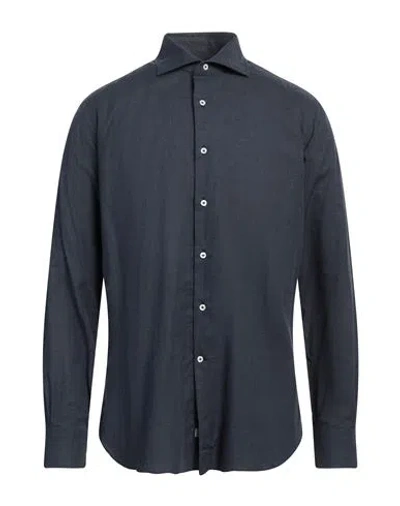 Alessandro Gherardi Man Shirt Navy Size 17 Cotton