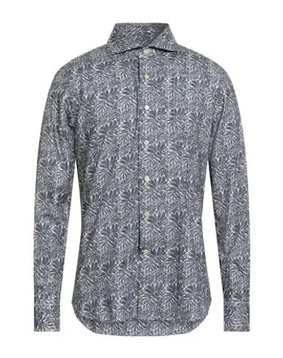 Alessandro Gherardi Man Shirt Navy Size 17 Cotton
