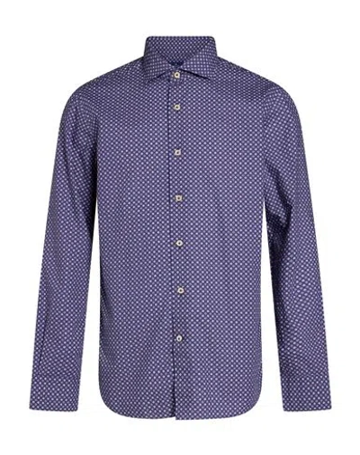 Alessandro Gherardi Man Shirt Navy Size 17 ½ Cotton In Blue