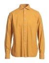 Alessandro Gherardi Man Shirt Ocher Size L Cotton In Yellow