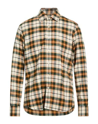 Alessandro Gherardi Man Shirt Orange Size 16 ½ Cotton In Multi