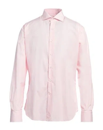 Alessandro Gherardi Man Shirt Pink Size 17 Cotton