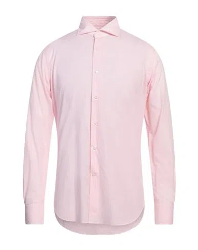 Alessandro Gherardi Man Shirt Pink Size 17 Cotton