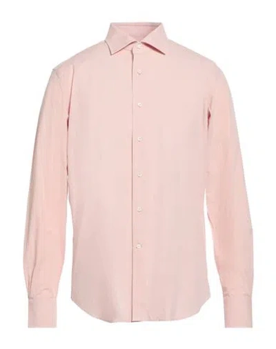 Alessandro Gherardi Man Shirt Pink Size 17 Cotton