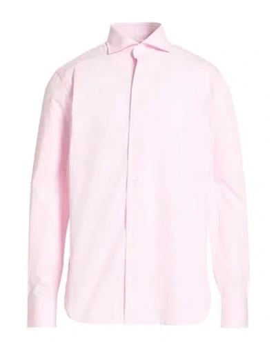 Alessandro Gherardi Man Shirt Pink Size 17 Cotton