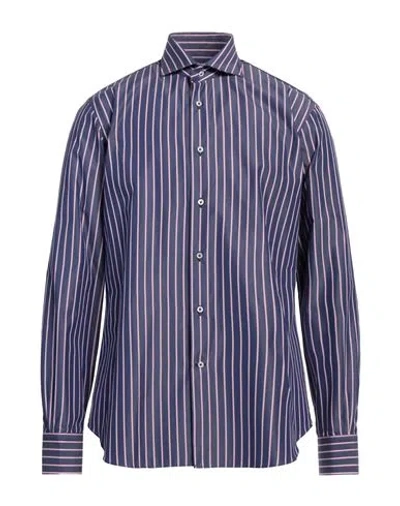 Alessandro Gherardi Man Shirt Purple Size 17 Cotton