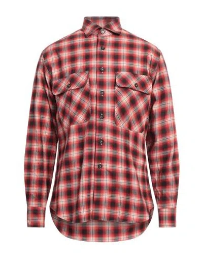 Alessandro Gherardi Man Shirt Red Size L Cotton