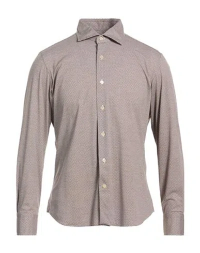 Alessandro Gherardi Man Shirt Sage Green Size 15 ¾ Polyamide, Polyester, Elastane In Purple