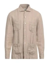 Alessandro Gherardi Man Shirt Sand Size 16 Cotton In Beige