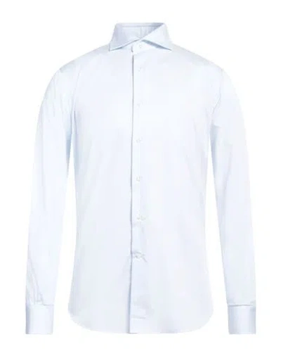 Alessandro Gherardi Man Shirt Sky Blue Size 15 Cotton In Blue