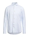 Alessandro Gherardi Man Shirt Sky Blue Size 16 Cotton