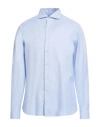 Alessandro Gherardi Man Shirt Sky Blue Size 16 ½ Cotton In Blue