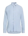 Alessandro Gherardi Man Shirt Sky Blue Size L Cotton In Blue