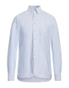 Alessandro Gherardi Man Shirt Sky Blue Size S Cotton In Blue