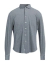 Alessandro Gherardi Man Shirt Slate Blue Size 15 Cotton In Blue