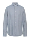 Alessandro Gherardi Man Shirt Slate Blue Size 16 ½ Cotton In Blue