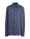 Alessandro Gherardi Man Shirt Slate Blue Size 17 Cotton In Blue