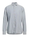Alessandro Gherardi Man Shirt Slate Blue Size L Cotton In Blue