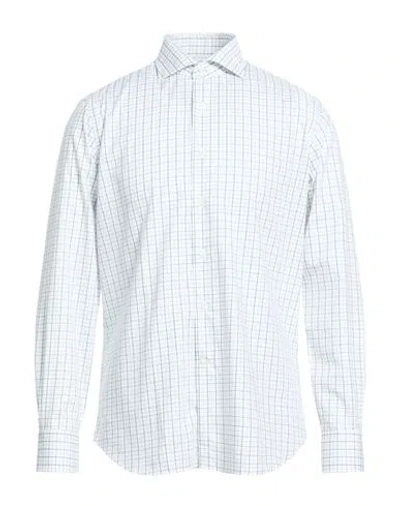 Alessandro Gherardi Man Shirt White Size 15 ¾ Cotton In Blue
