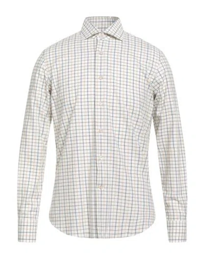 Alessandro Gherardi Man Shirt White Size 15 ¾ Cotton, Cashmere