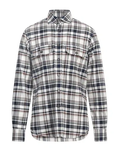 Alessandro Gherardi Man Shirt White Size Xl Cotton In Navy