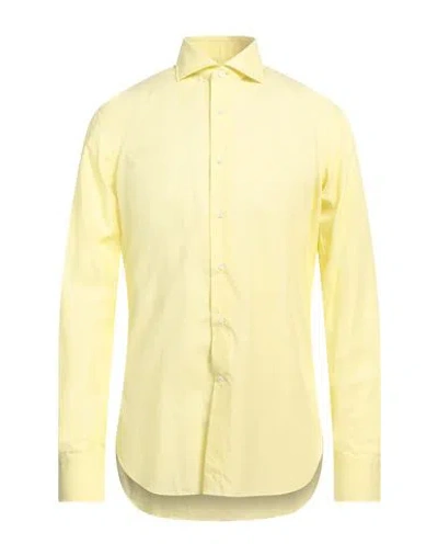 Alessandro Gherardi Man Shirt Yellow Size 17 Cotton