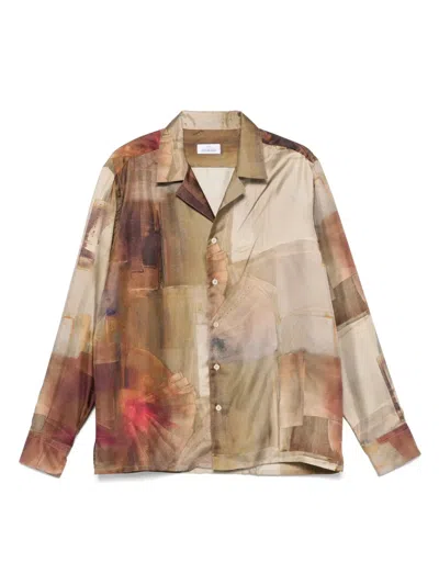 Alessandro Gherardi Printed Shirt In Brown