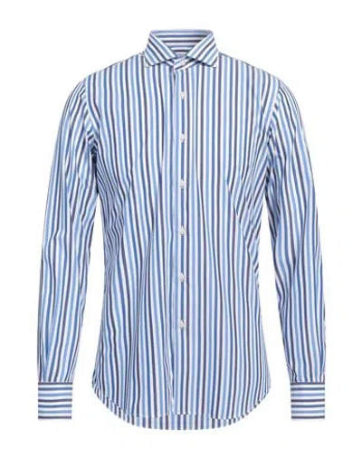 Alessandro Gherardi Soft Man Shirt Blue Size 16 Cotton