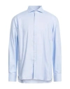 Alessandro Gherardi Soft Man Shirt Light Blue Size 15 Cotton In Blue