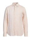 Alessandro Gherardi Soft Man Shirt Sand Size 17 Linen In Beige