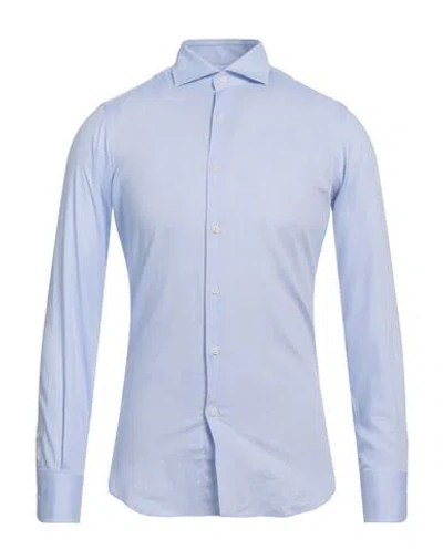 Alessandro Gherardi Soft Man Shirt Sky Blue Size 16 Cotton