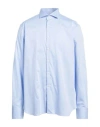 Alessandro Gherardi Soft Man Shirt Light Blue Size 15 Cotton In Blue