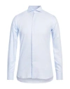 Alessandro Gherardi Soft Man Shirt Sky Blue Size 15 Cotton In Blue