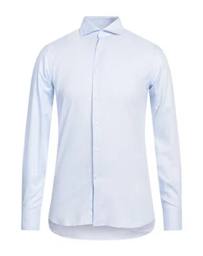 Alessandro Gherardi Soft Man Shirt Sky Blue Size 15 Cotton