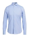 Alessandro Gherardi Soft Man Shirt Sky Blue Size 17 ¾ Cotton In Blue