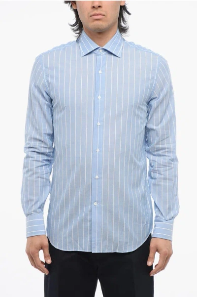 ALESSANDRO GHERARDI SPREAD COLLAR STRIPED SHIRT
