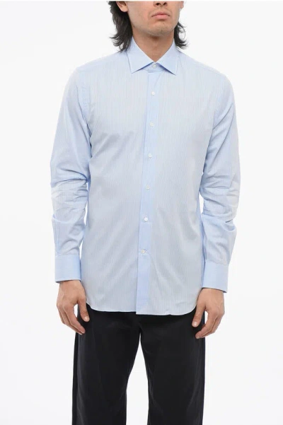 ALESSANDRO GHERARDI SPREAD COLLAR STRIPED SHIRT