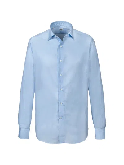 Alessandro Gherardi Spread-collar Button-down Shirt In Blue